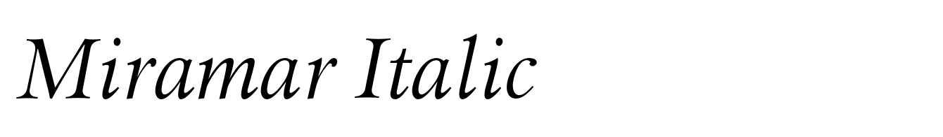 Miramar Italic